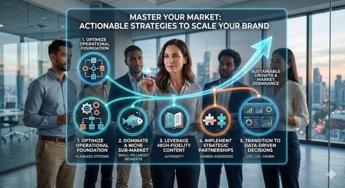 A digital dashboard showing data-driven marketing KPIs like CAC and LTV.